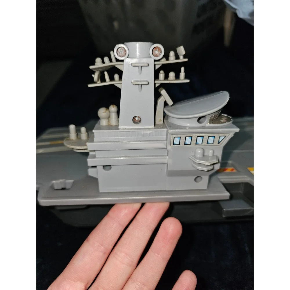 Vintage Micro Machines Aircraft Carrier Playset No 18 Military Ship Gray 90s Toy